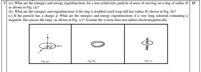 (a). What are the energies and energy eigenfunctions for a non ...