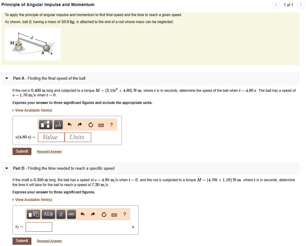 SOLVED:Principle of Angular Impulse and Momentum 1 of 1 To apply the ...