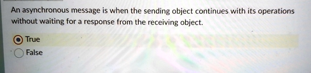 Apple Asynchronous Message An asynchronous message is when the sending object continues with its ...