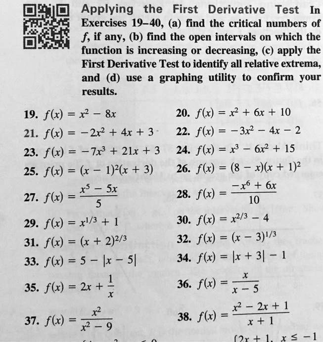 Solved 5. Find the first derivative of X-1/X (FROM FIRST