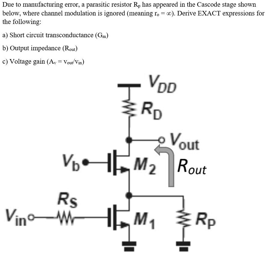 SOLVED Due to a manufacturing error, a parasitic resistor R has