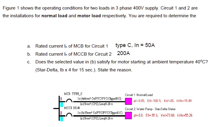 VIDEO solution: Figure 1 shows the operating conditions for two loads ...