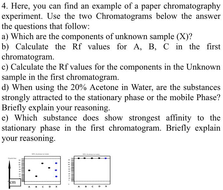 SOLVED: 4. Here, You Can Find An Example Of A Paper Chromatography ...