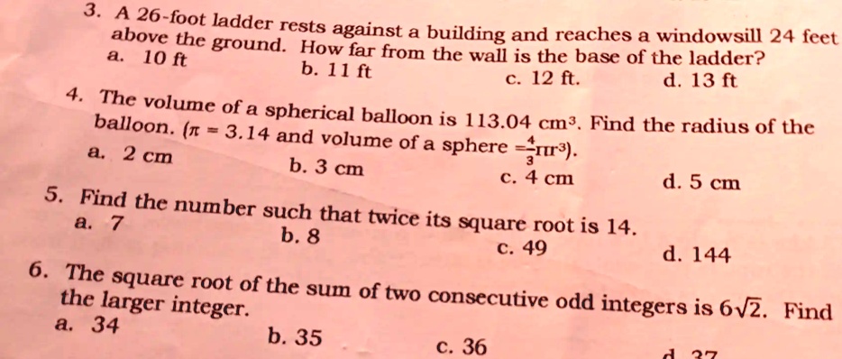 solved-a-26-foot-ladder-above-the-rests-against-a-building-and-reaches-windowsill-24-ground