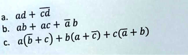 SOLVED: Circuits of this boolean expressions