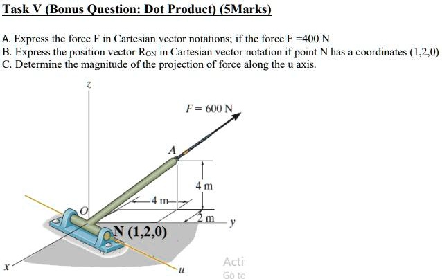 SOLVED: A. Express the force F in Cartesian vector notation: if the ...