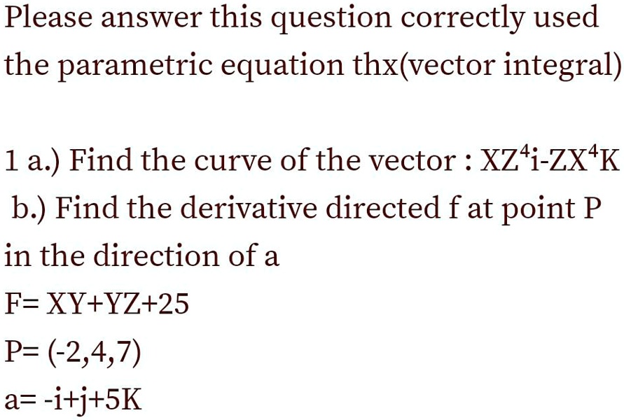 Zx Equation Please answer this question correctly used the parametric equation thx ...