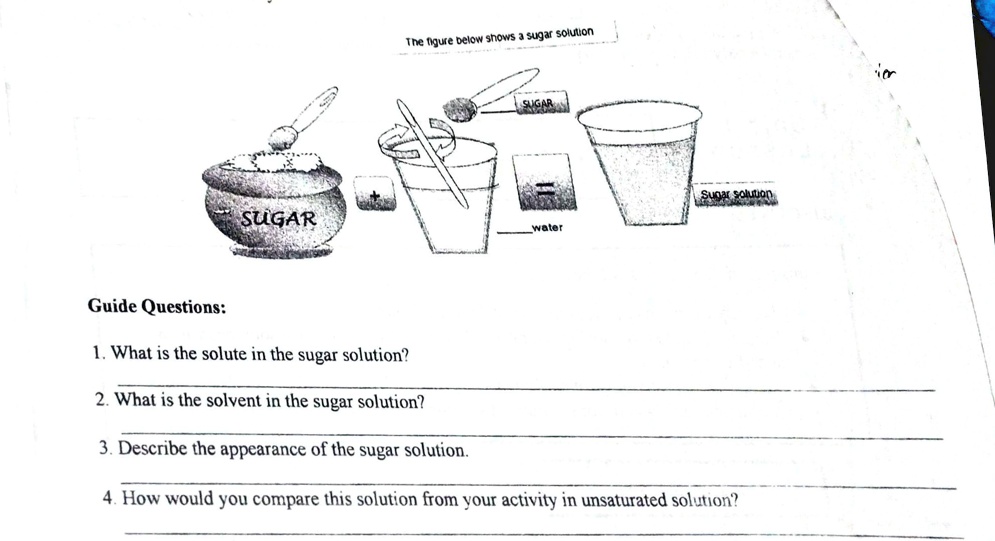 SOLVED Based on the two illustrations below, identify the solute