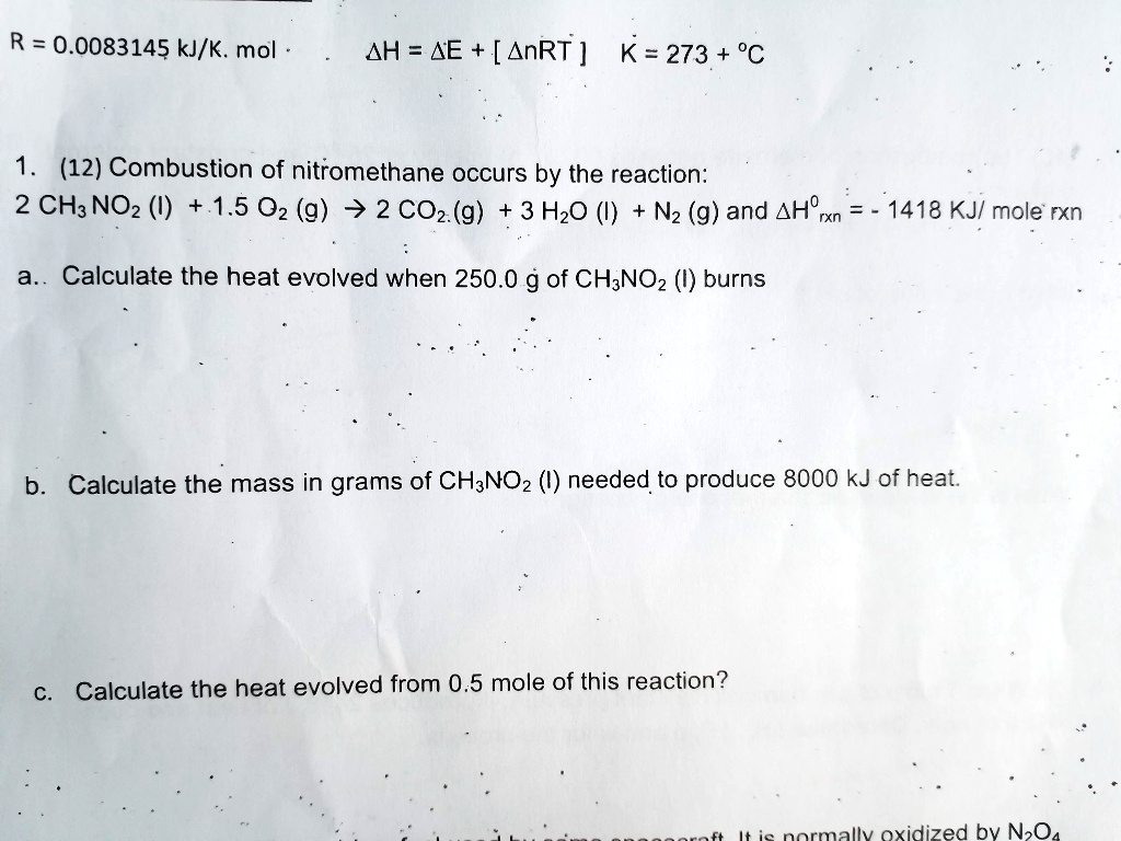 r 00083145 kjk mol ah ae anrt k 273 c 1 12 combustion of nitromethane ...