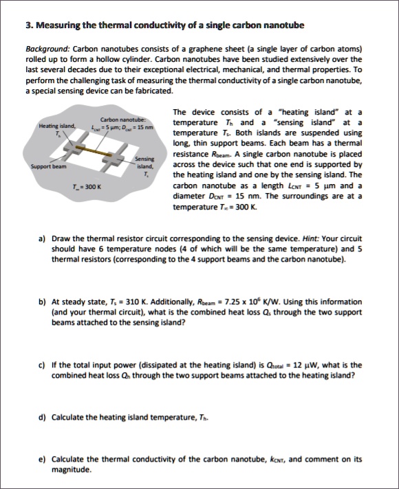 3 measuring the thermal conductivity of a single carbon nanotube ...