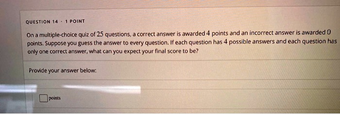 question point multiple choice quiz of 25 questions correct answer ...