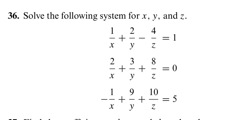 solved-36-solve-the-following-system-for-x-y-and-z-1-x-2-y