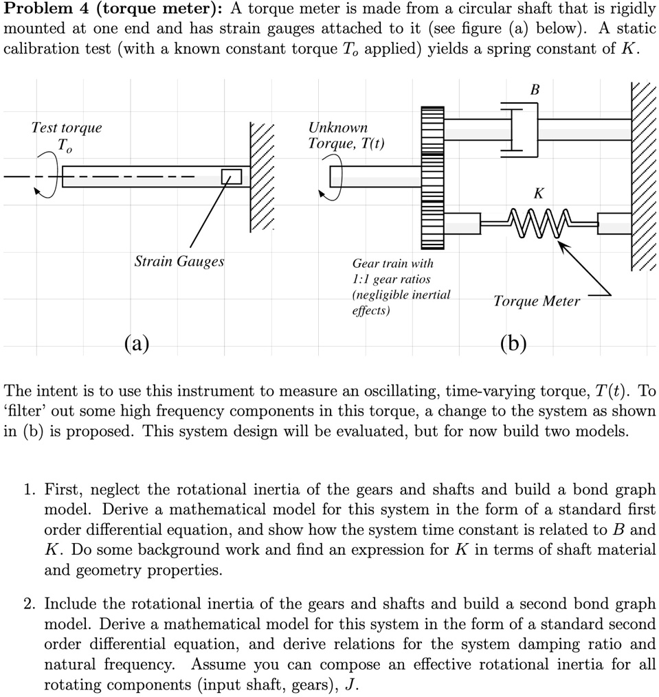SOLVED Problem (torque meter) A torque meter is made from a circular