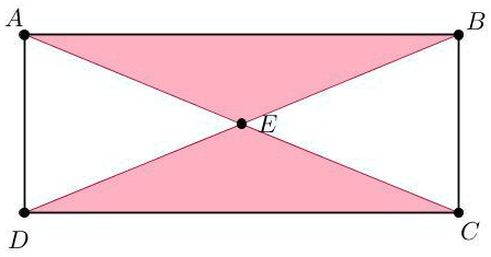 in rectangle abcd point e lies half way between sides ab and cd and ...