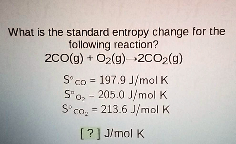 absolute entropy of o2