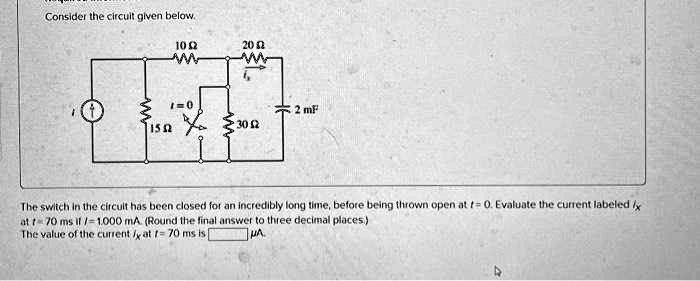 Solved Consider The Circuit Given Below 100 Ω 20 Ω 2 Mf 150 V 30 V