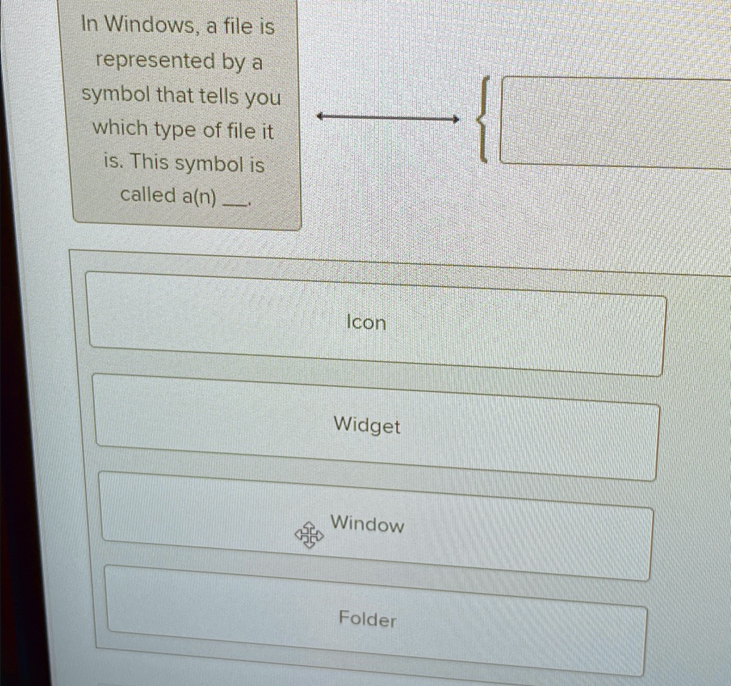 [GET ANSWER] In Windows, a file is represented by a symbol that tells ...