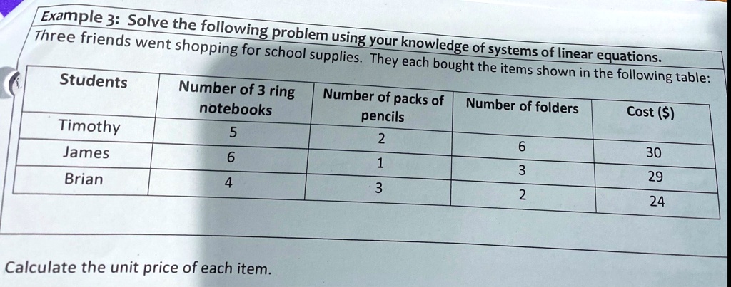 SOLVED: Example 3: Solve the following problem using your knowledge of ...