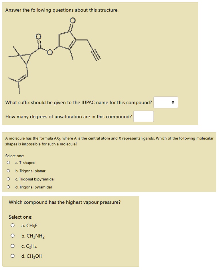 SOLVED Answer the following questions about this structure What