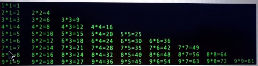 SOLVED: Write a program to display the 9*9 multiplication table as ...