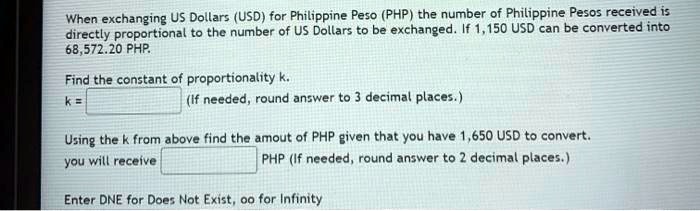 US Dollar To Philippine Peso in PHP 