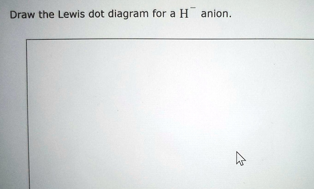 Solved Draw The Lewis Dot Diagram For A H Anion 6207