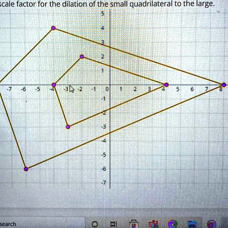 SOLVED 'find the scale factors for the dilation of the small