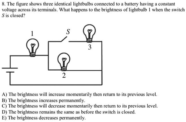 SOLVED: The Figure Shows Three Identical Light Bulbs Connected To A ...