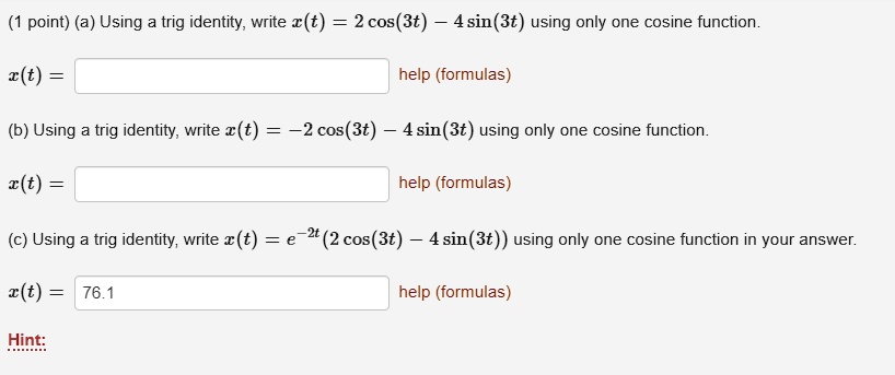 point a using trig identity write zt 2cos3t 4sin3t using only one ...