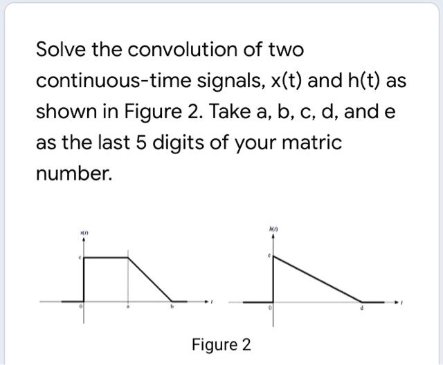 VIDEO solution: Solve the convolution of two continuous-time signals, x ...