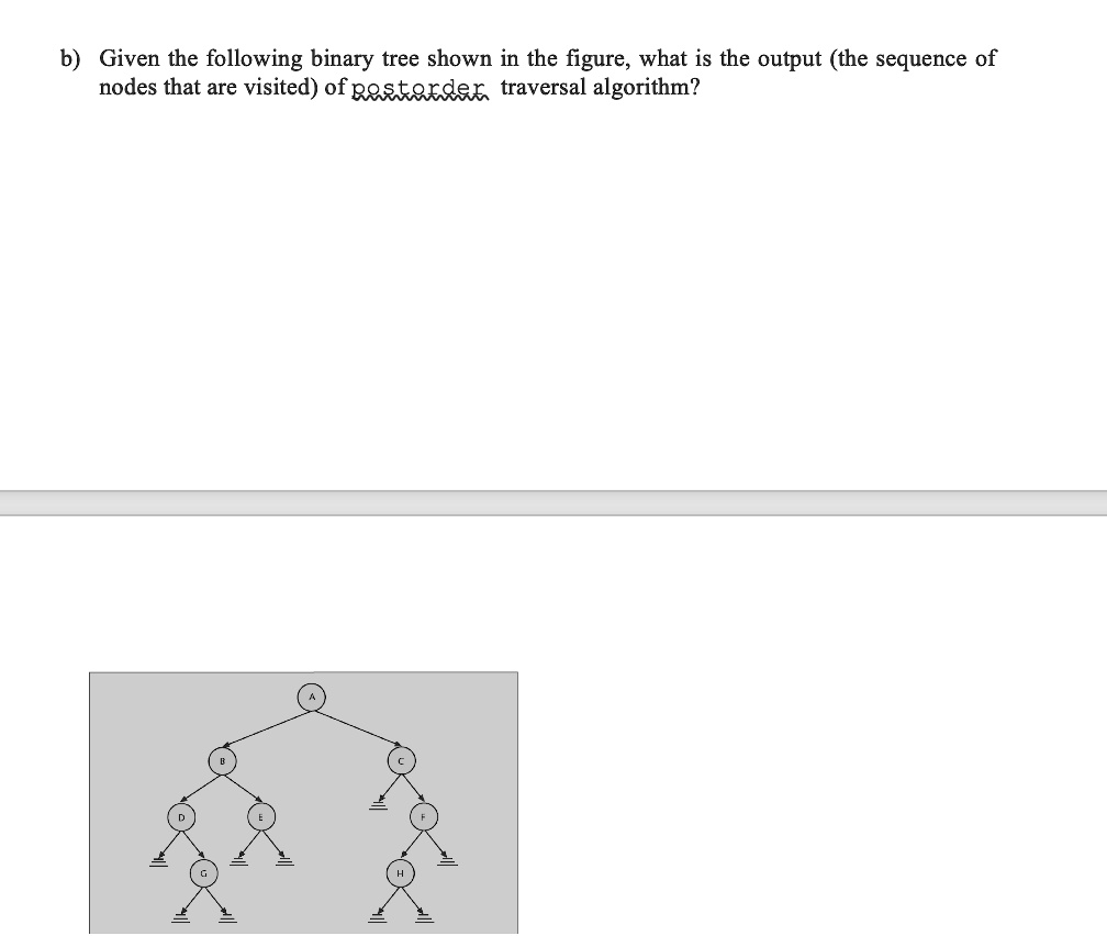 6 given the following binary tree shown in the figure what is the ...