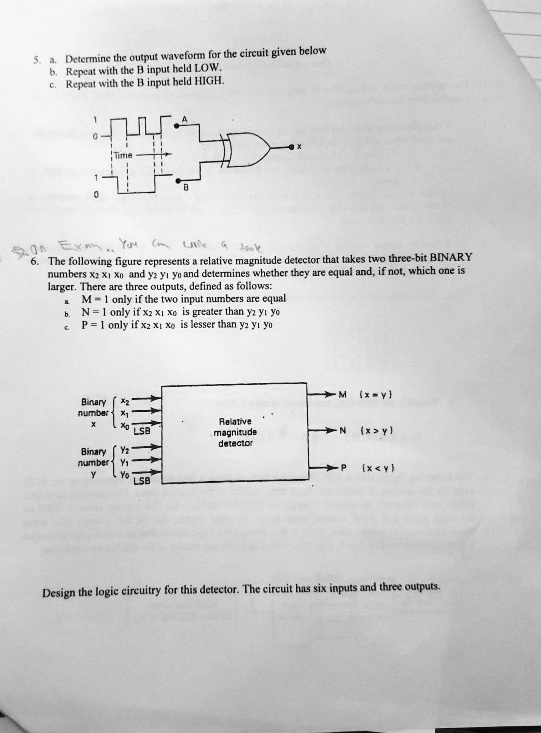 [GET ANSWER] 5. a. Determine the output waveform for the circuit given ...