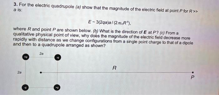 SOLVED: For the electric quadrupole (a) show that the magnitude of the ...