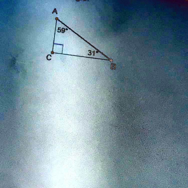SOLVED: 'What is the relationship between angles A and B 59 31 B'