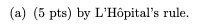 pts by lhopital rule 10638