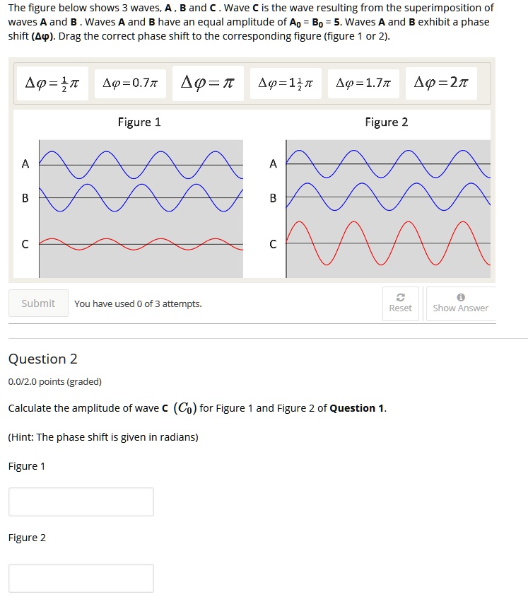 the figure below shows waves b and wave is the wave resulting from the ...