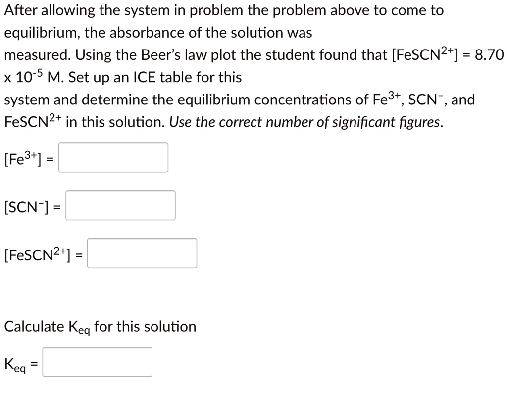 SOLVED After allowing the system in the problem above to come to