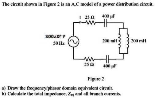 The circuit shown in Figure 2 is an A.C model of a power distribution ...