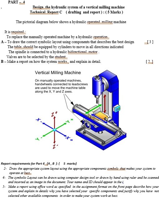 Design The Hydraulic System Of A Vertical Milling Machine Technical ...