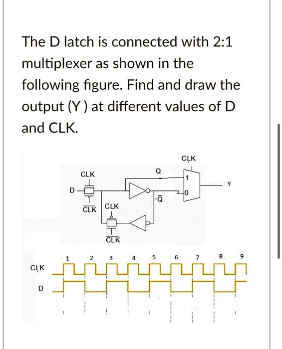 The D latch is connected with 2:1 multiplexer as shown in the following ...
