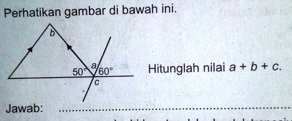 SOLVED: 3. Perhatikan Gambar Di Bawah Ini.50%60°Hitunglah Nilai A + B ...