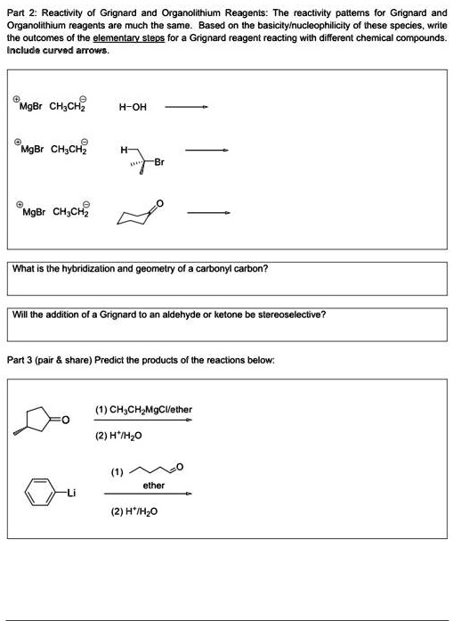 SOLVED Texts The of the elementary steps for a Grignard