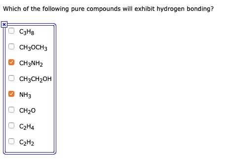 SOLVED Which of the following pure compounds will exhibit