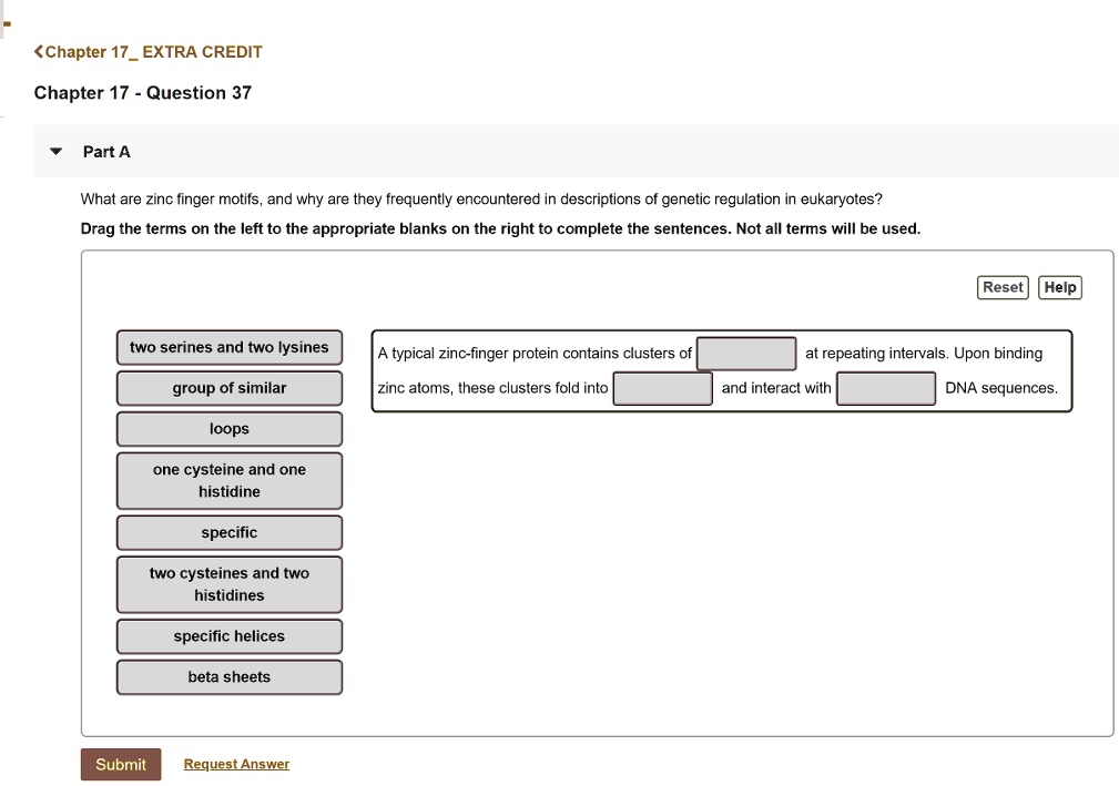 Chapter 17 EXTRA CREDIT Chapter 17 Question 37 Part A What Are Zinc ...