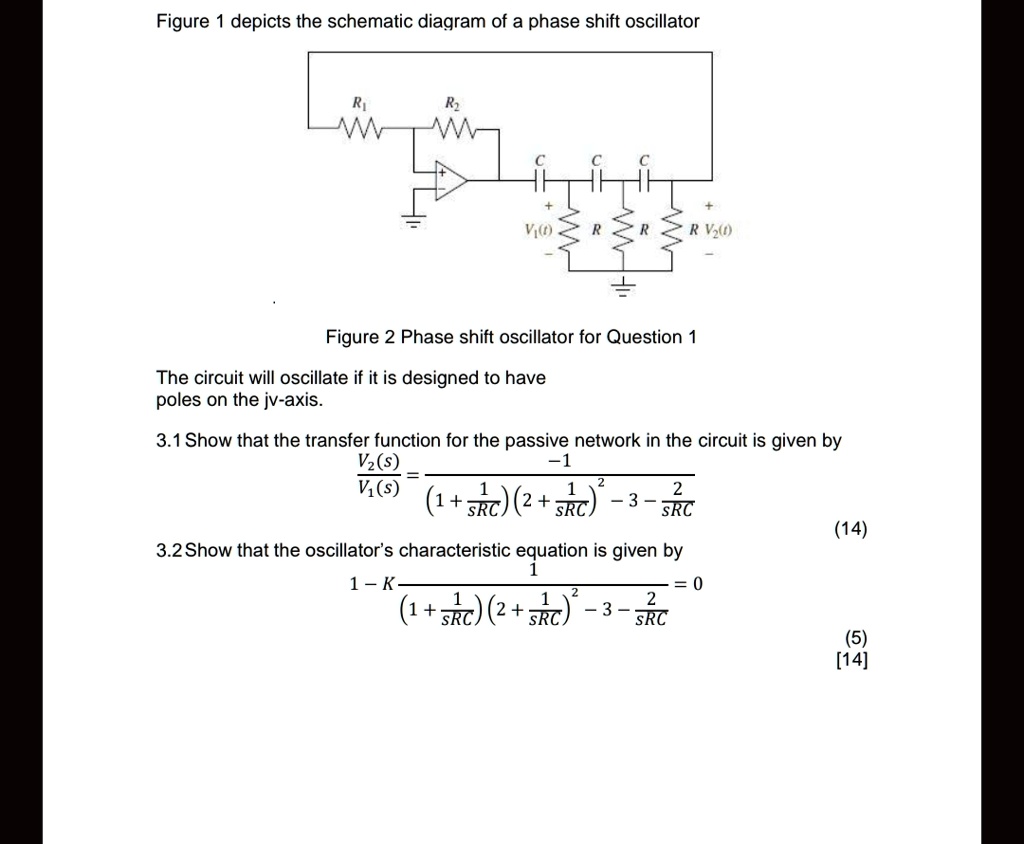figure 1 depicts the schematic diagram of a phase shift oscillator ...