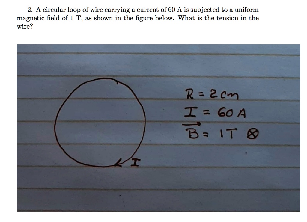 SOLVED: 2 A circular loop of wire carrying a current of 60 A is ...