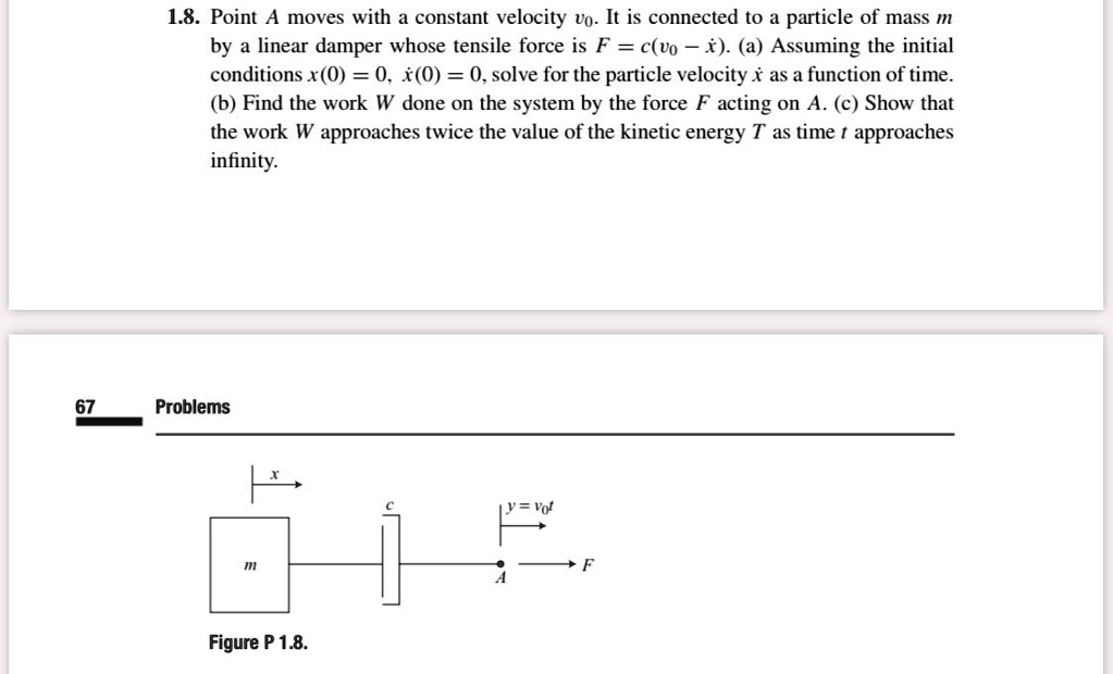 SOLVED please answer all the parts 1.8. Point A moves with a constant