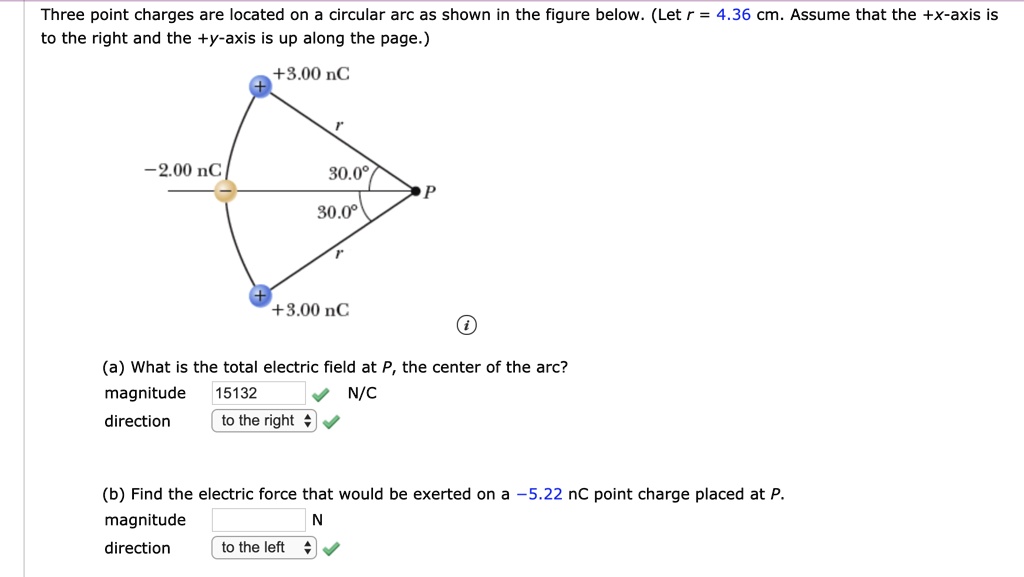 Three Point Charges Are Located On A Circular Arc www.numerade.com