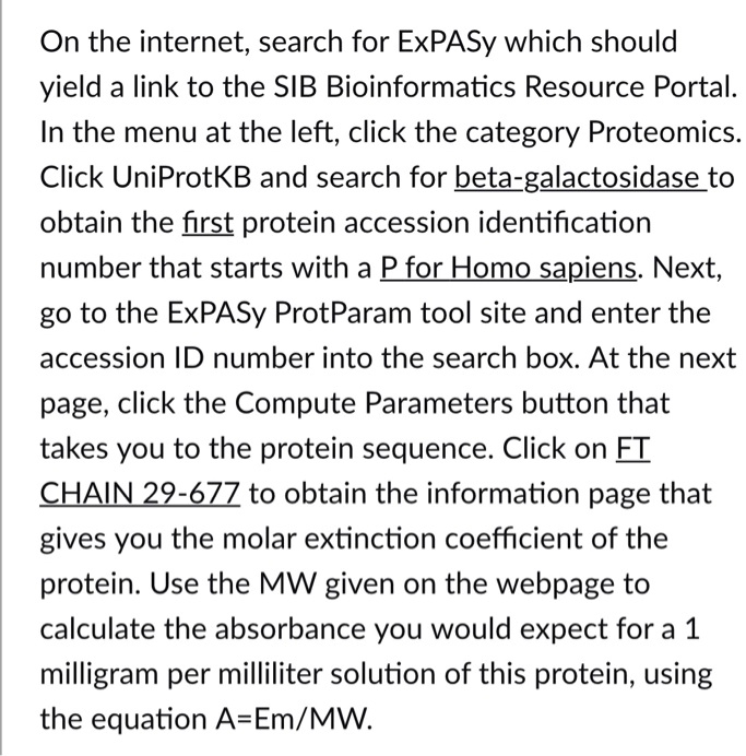 SOLVED On the search for ExPASy, which should yield a link
