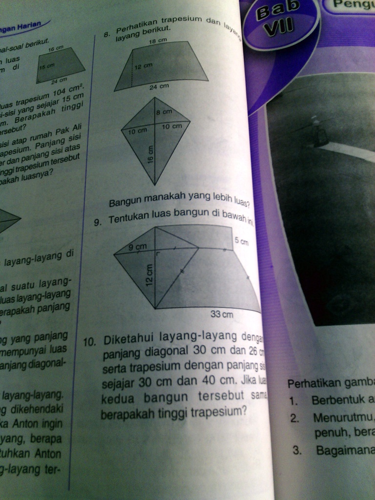 SOLVED: Bagaimana Cara Menghitung Luas Nomor 9 Pada Gambar? Pengl Babb ...